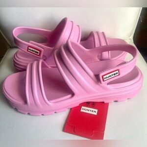 Brand New Hunter Women’s Bloom Algae Foam Pink Fizz Sandals Shoes sz 11